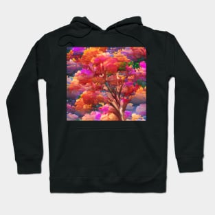 Colorful Vivid Aesthetic Autumn Tree Hoodie